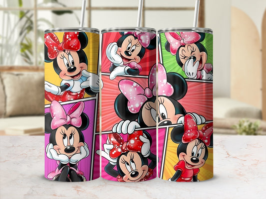 Colorful Character Design Tumbler with Fun Expressions