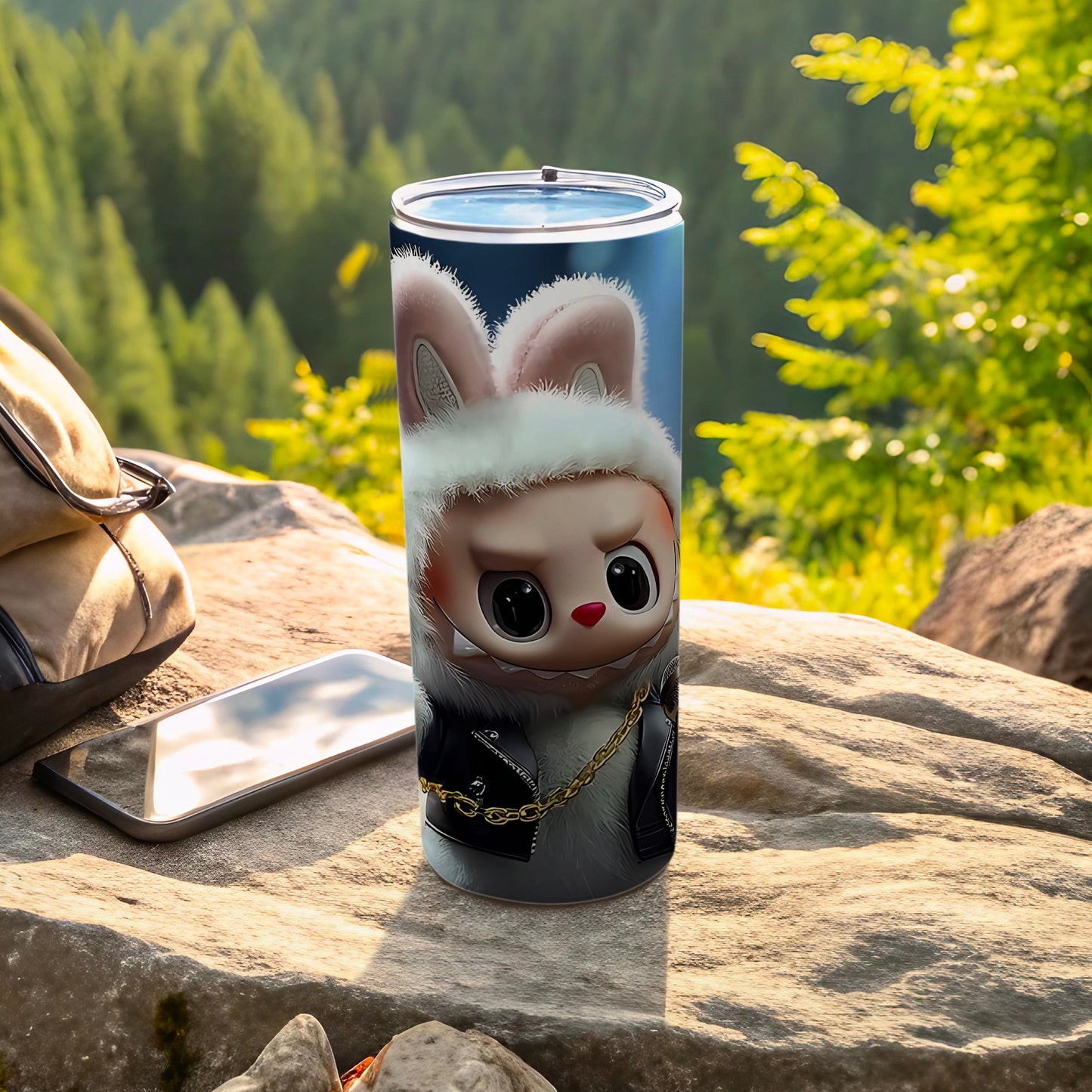 Cute Cartoon Character Travel Tumbler for Outdoor Use