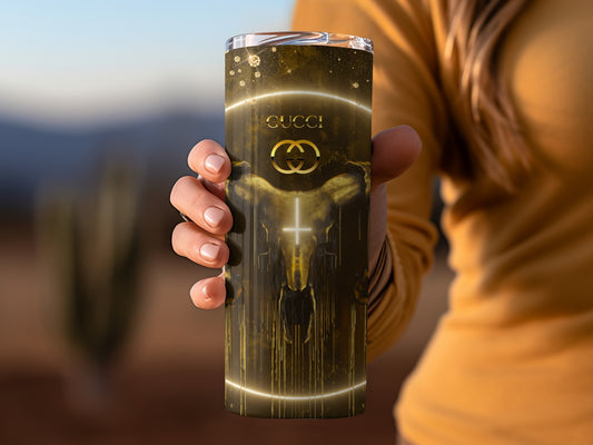 Gucci Branded Illuminated Cross and Skulls Tumbler