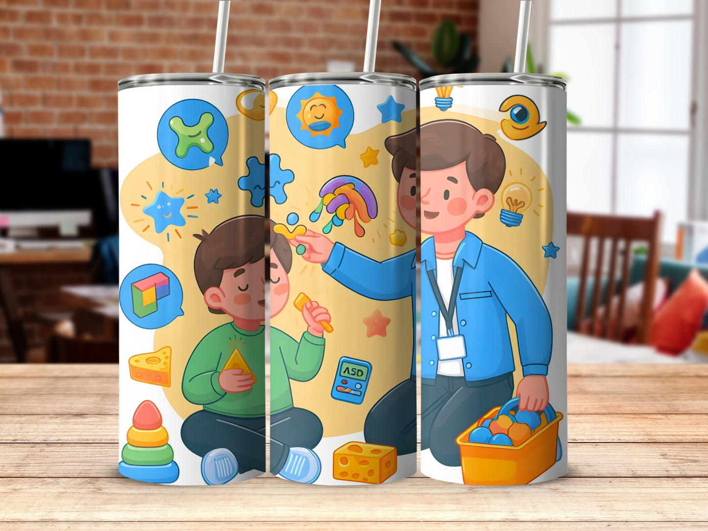 Colorful Autism Awareness Tumbler for Everyday Use