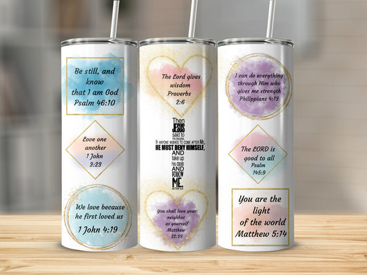 Inspirational Bible Verse Insulated Tumbler Cup