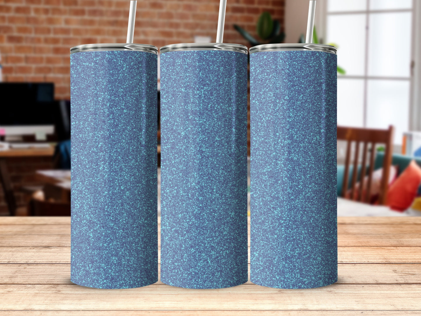 Sparkling Blue Glitter Tumbler for Unique Style