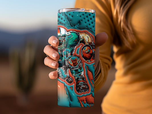 Miami Dolphins Football Player With Team Name Tumblers