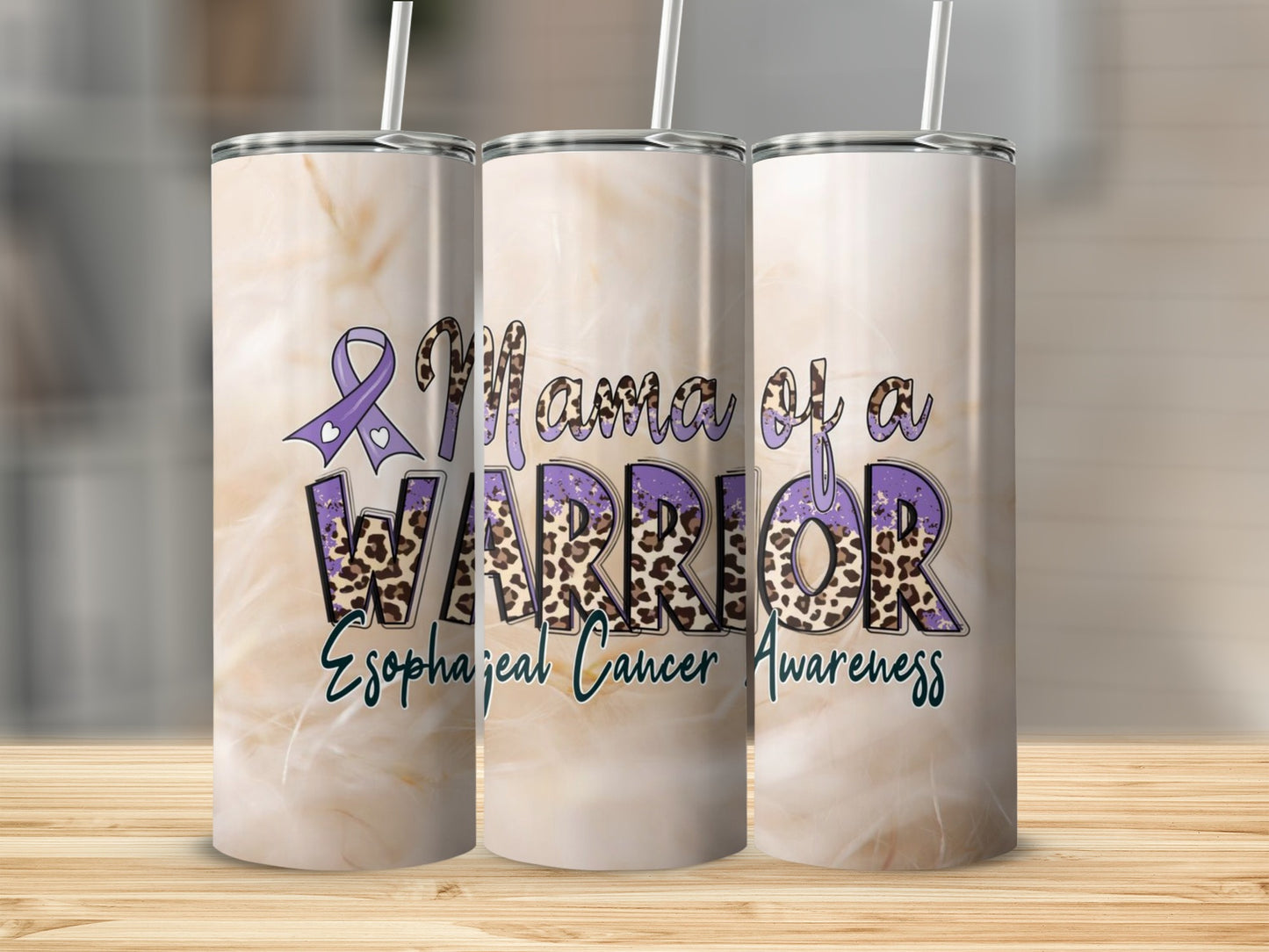 Mama of a Warrior Esophageal Cancer Awareness Tumbler
