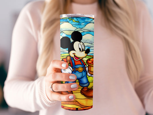 Vibrant Cartoon Character Travel Mug for All Ages