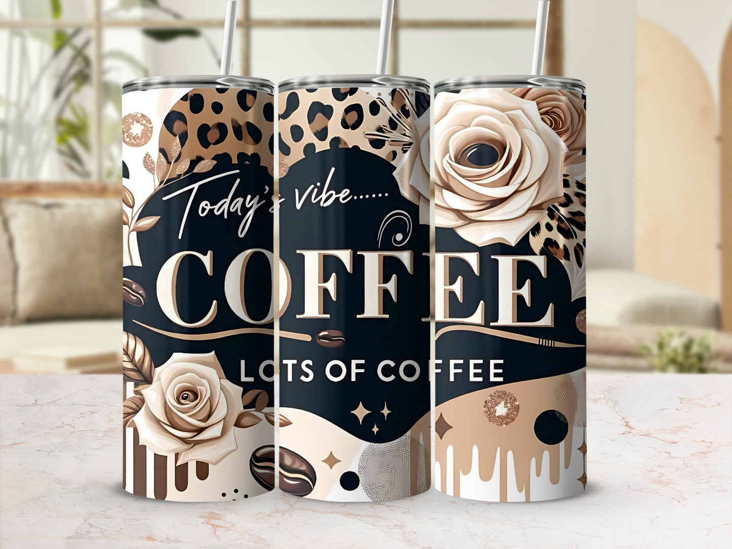 Today's Vibe Coffee Lots of Coffee Tumbler