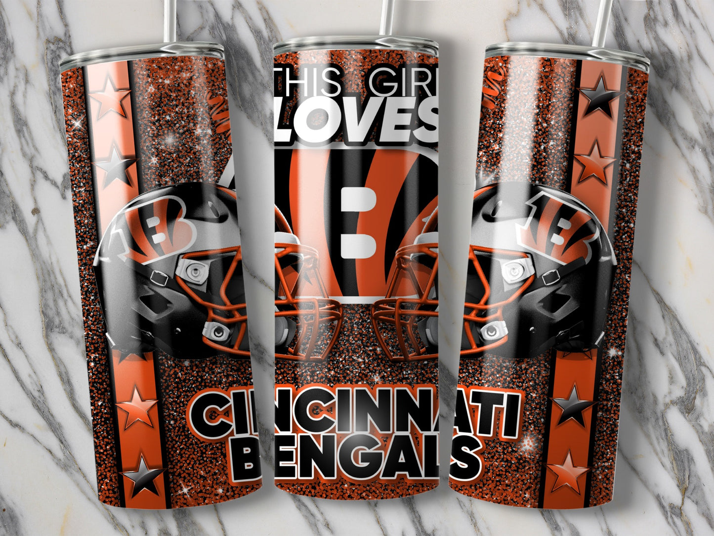 THIS GIRL LOVES Cincinnati Bengals Football Team Tumblers