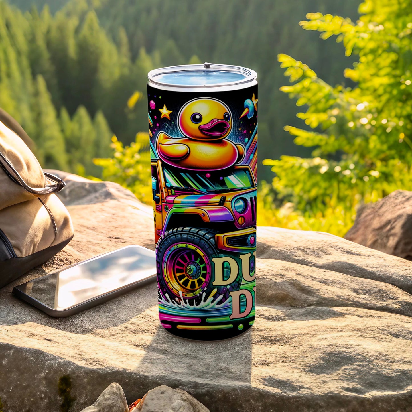 Duck Duck Car Design Colorful Beverage Tumbler product type