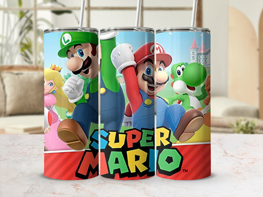 Super Mario Characters Tumbler Stainless Steel Flask