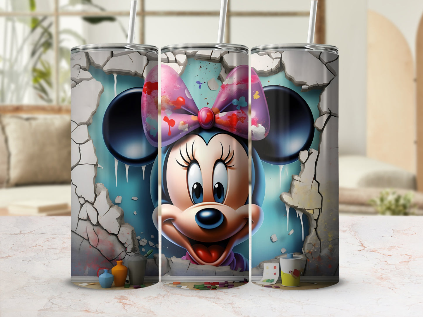 Colorful Minnie Mouse Design Tumbler Product