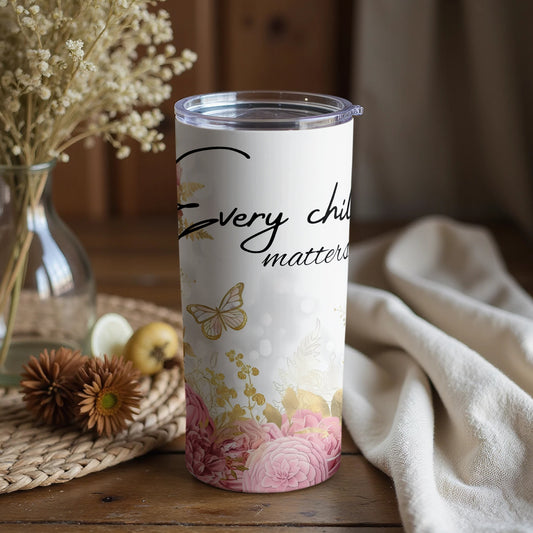 Every Child Matters Inspirational Floral Travel Mug