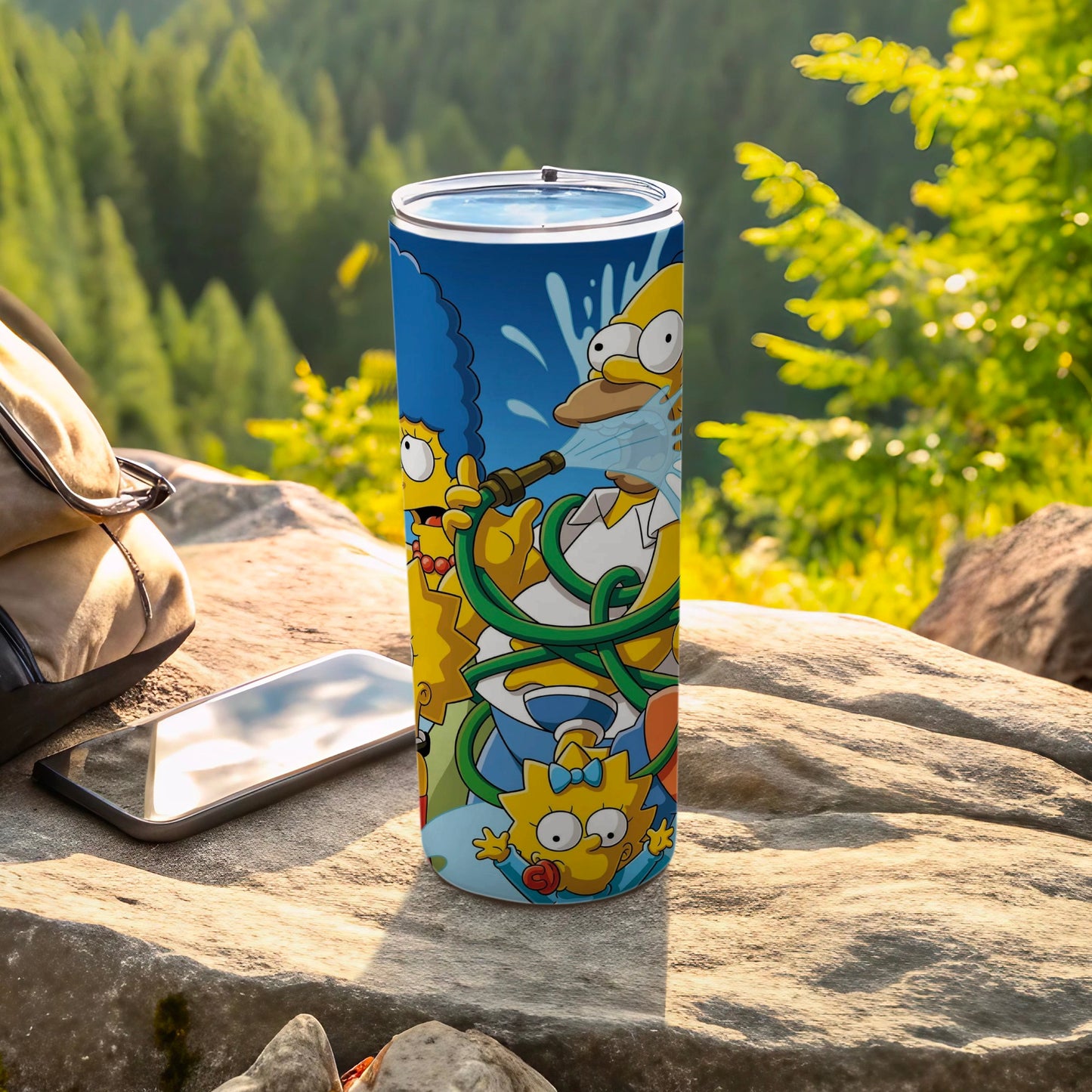 Cartoon Character Outdoor Tumbler with Colorful Design