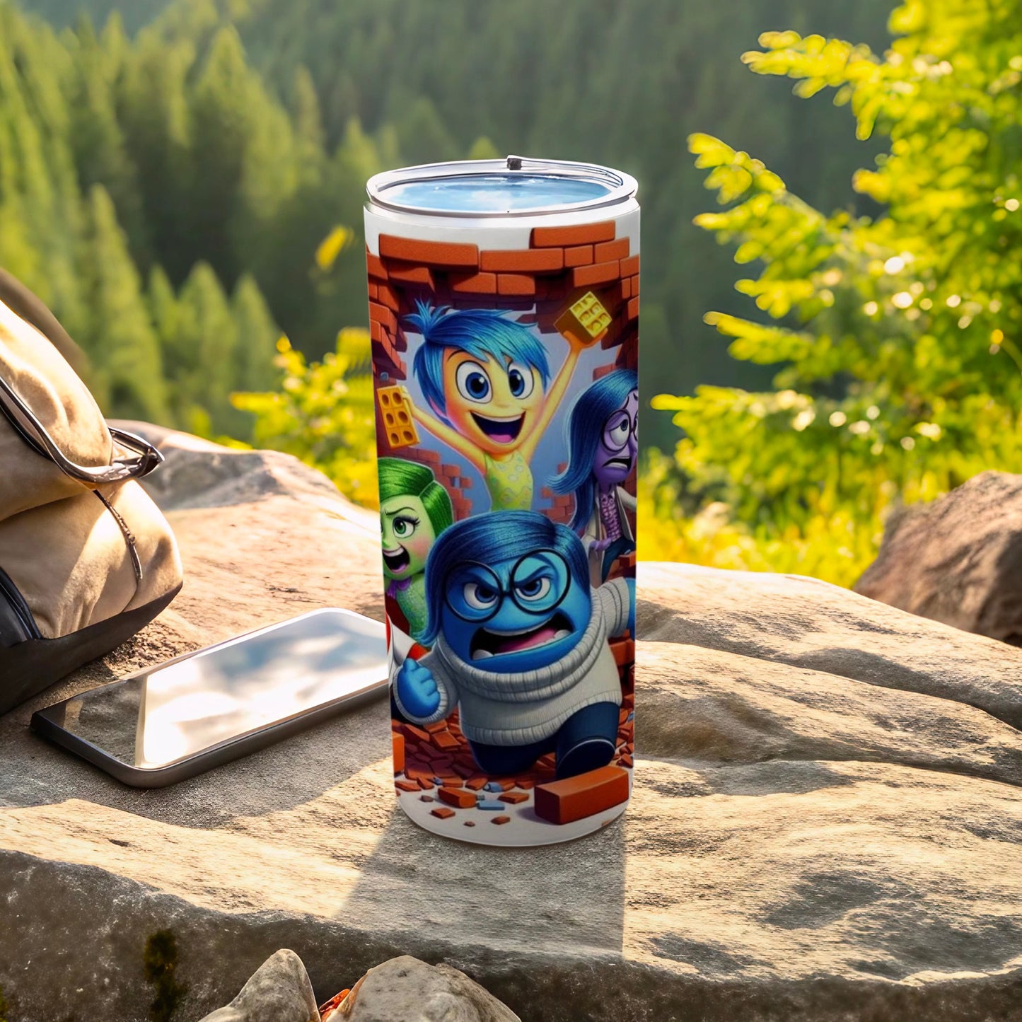 Colorful Cartoon Adventure Tall Tumbler Flask