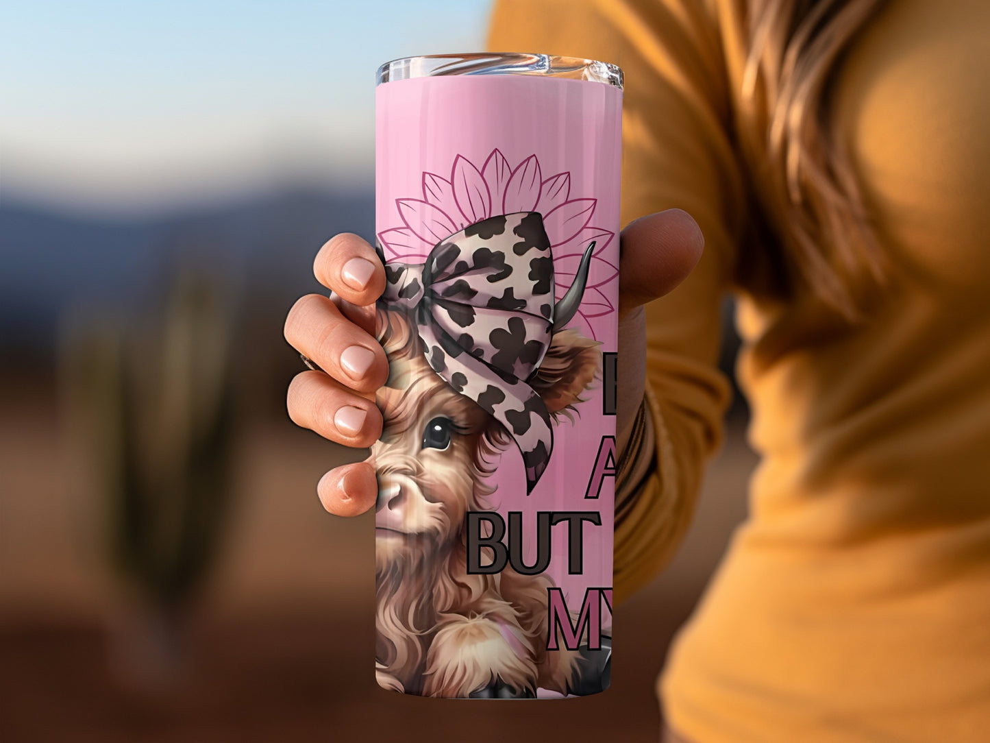 Adorable Floral Bow Animal Design Travel Mug