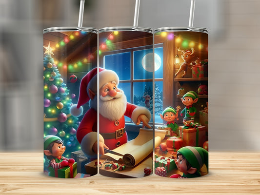 Santa and Elves Festive Holiday Season Tumbler product