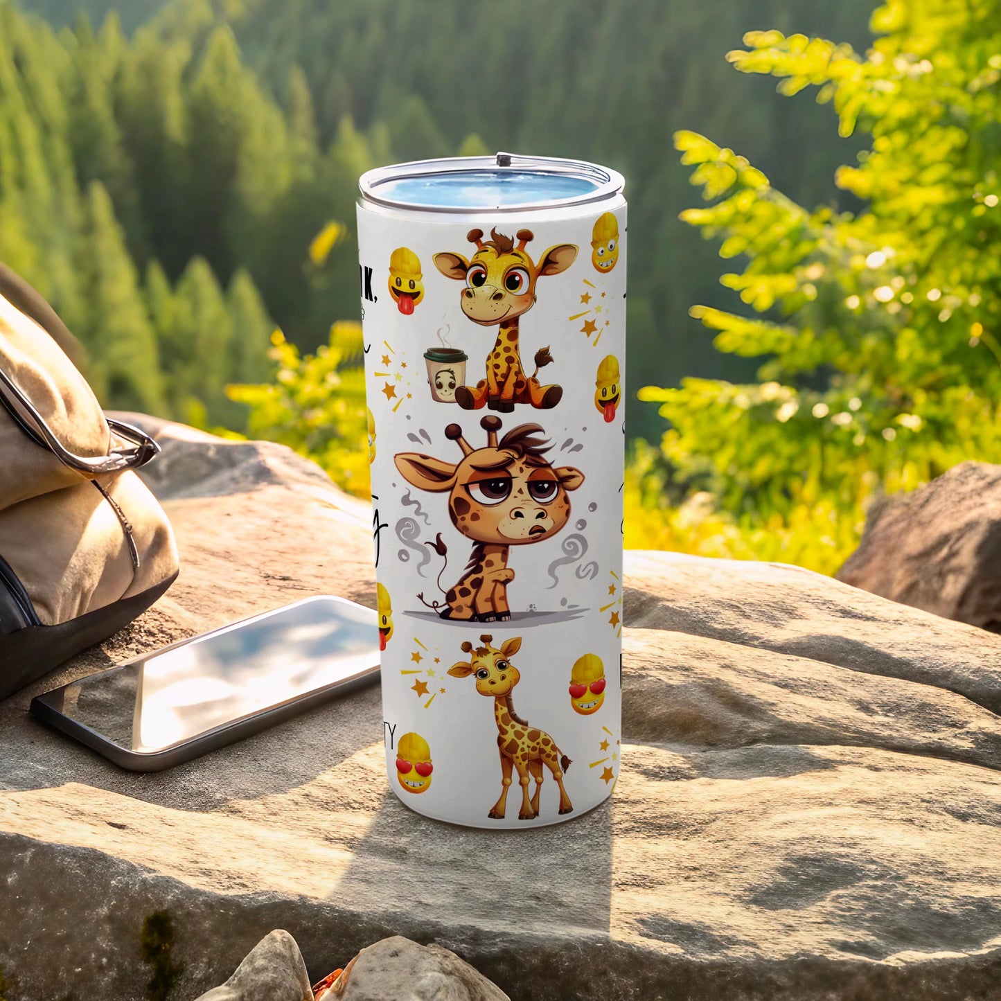 Cute Giraffe Cartoon Animal Coffee Beverage Tumbler product type