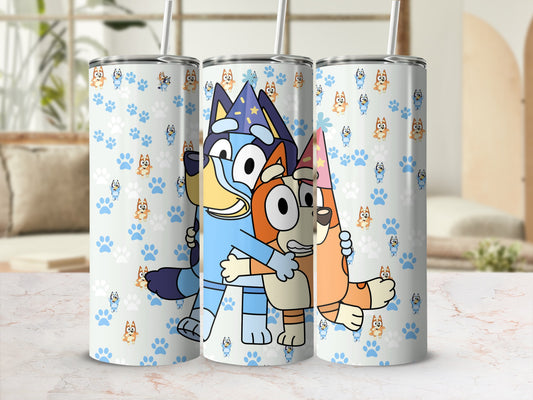 Cartoon Characters and Paws Design Tumbler Cups