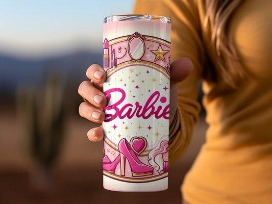 Barbie Inspired Style and Beauty in a Circle Frame Tumblers