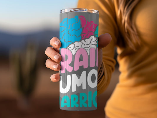 Brain Tumor Warrior Design Tumbler Flask Cup