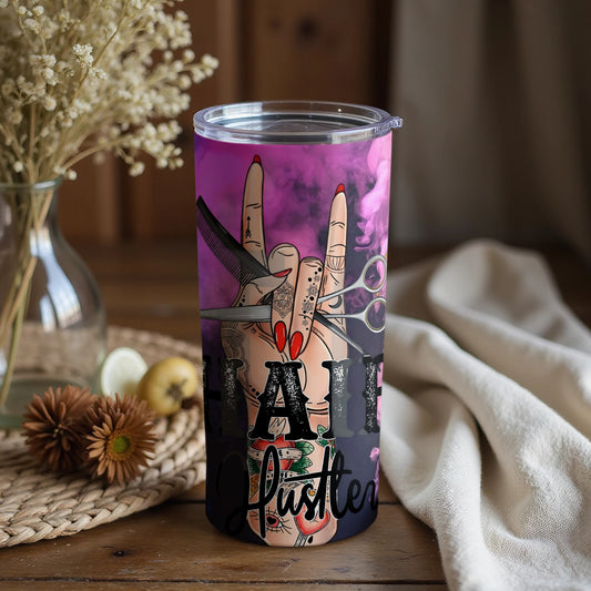 Pink Hairstylist Themed Tumbler For Stylish Professionals