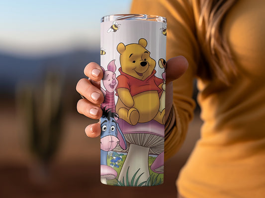 Winnie The Pooh Piglet Tigger Eeyore Mushroom Honey Bees Tumblers