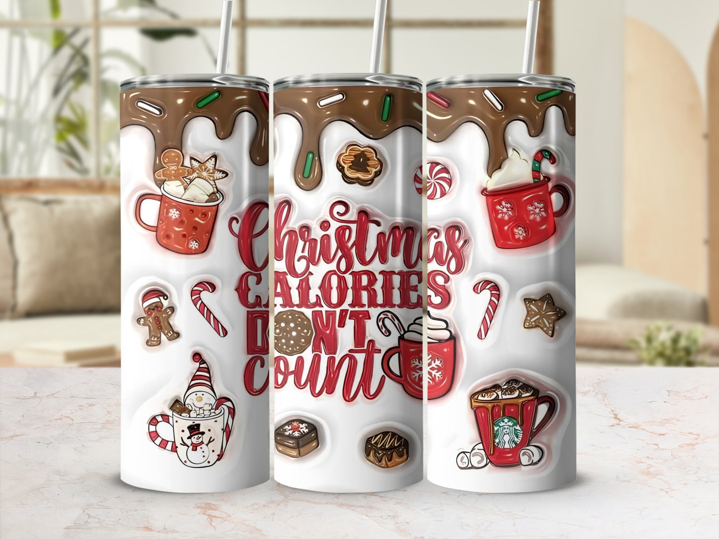 Christmas Calories Don't Count Tumbler Cup