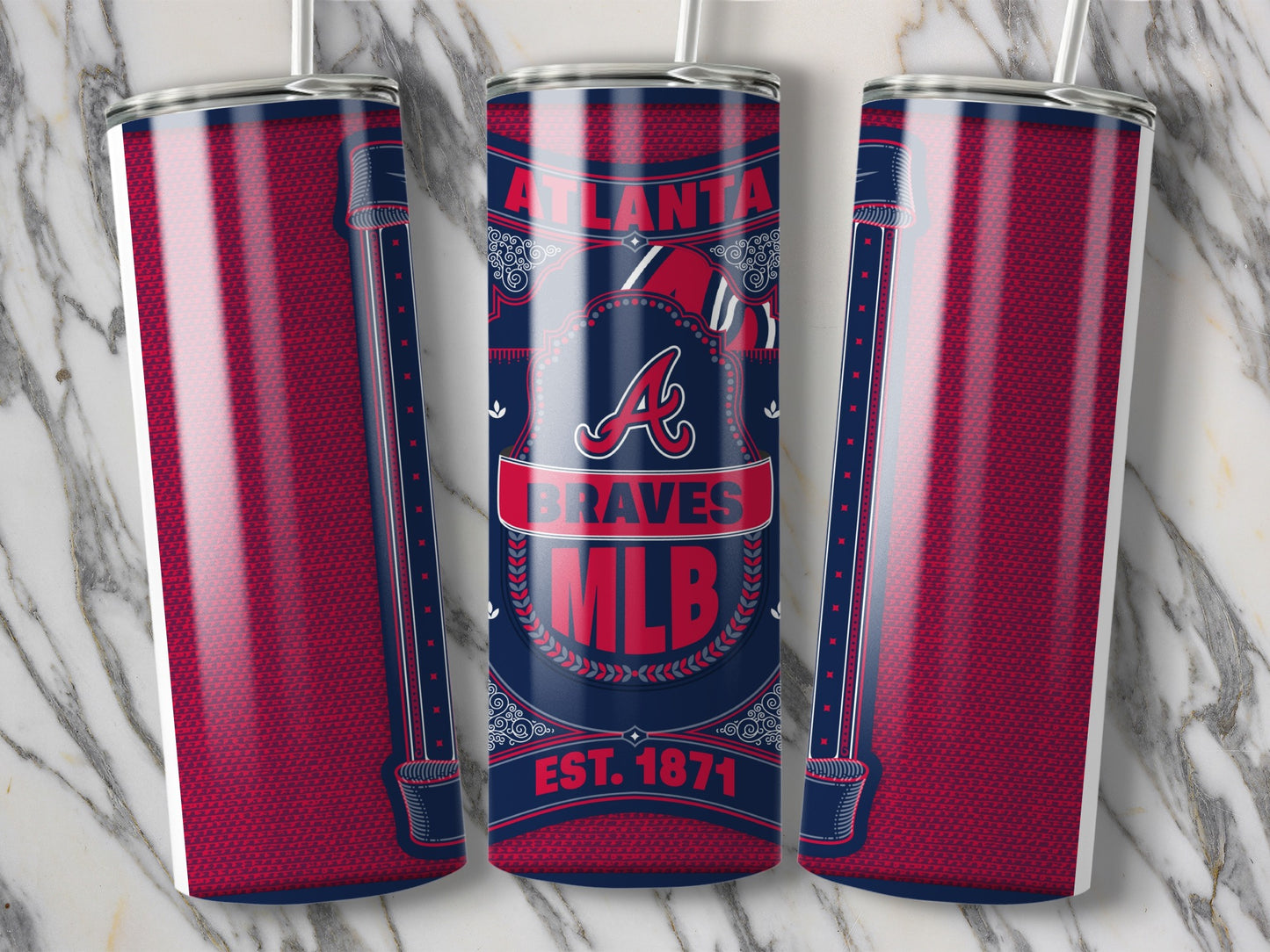 Atlanta Braves MLB Est 1871 Design Art Print Tumbler