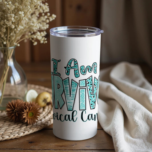 I Am A Cervical Cancer Survivor Tumbler Cup