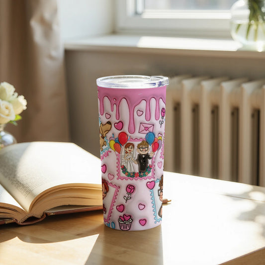 Colorful Cartoon Character and Balloons Tumbler Cup