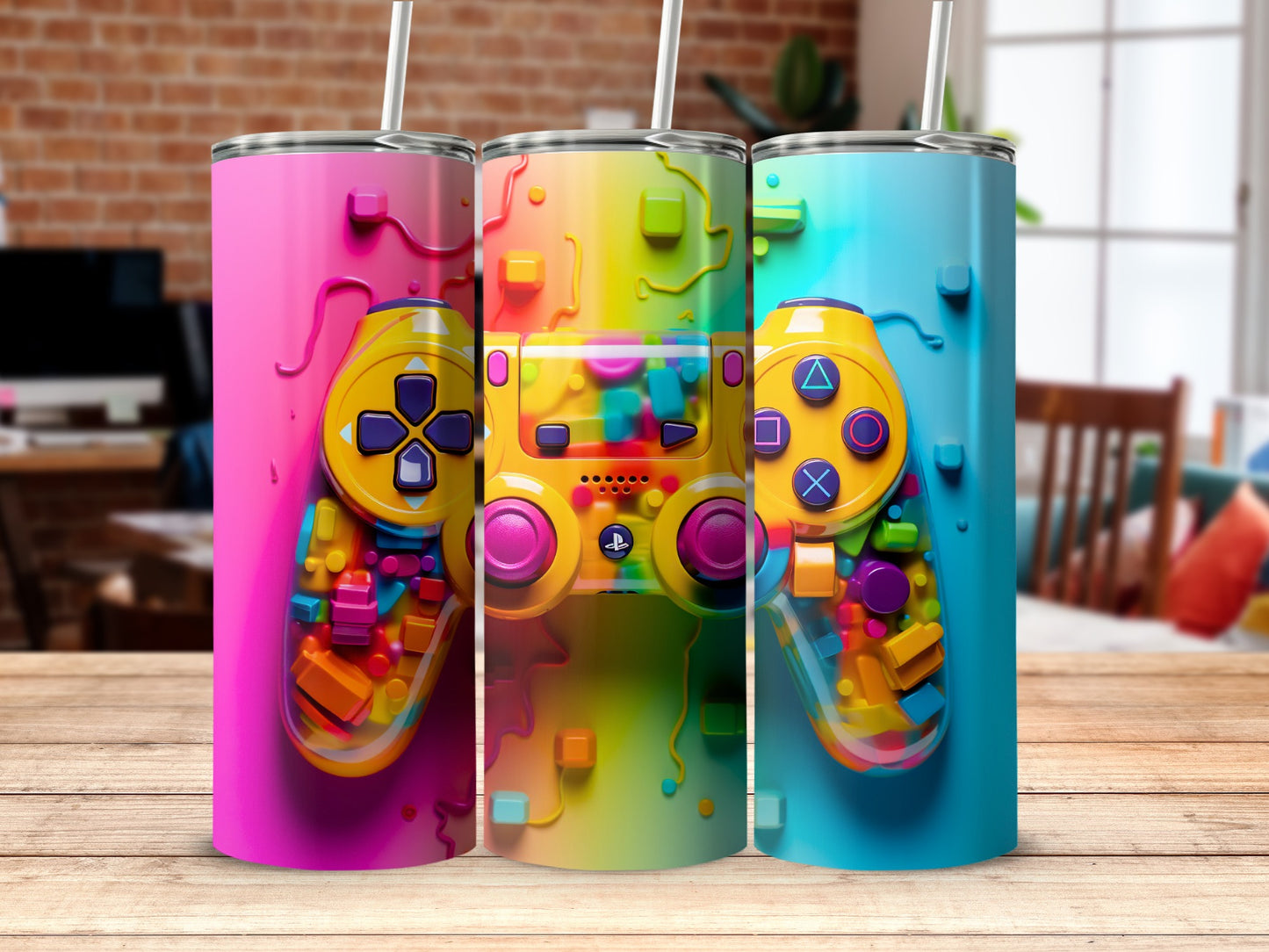 Colorful Game Controller Inspired Tumbler product