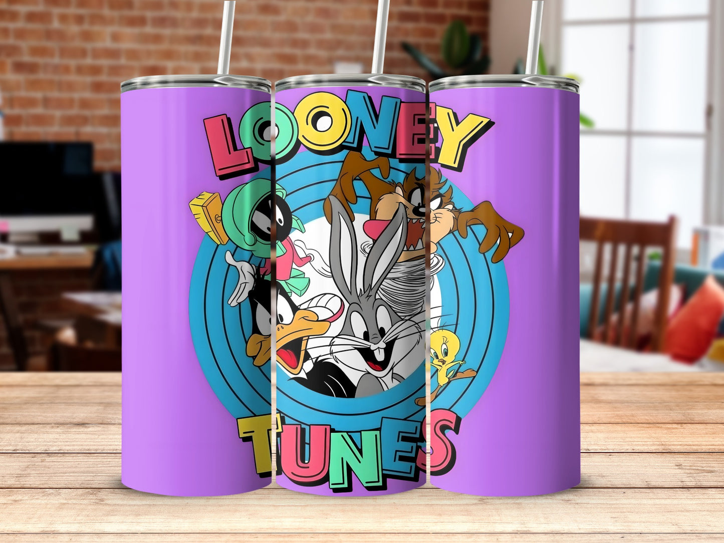 Looney Tunes Characters Illustrated Drink Tumbler