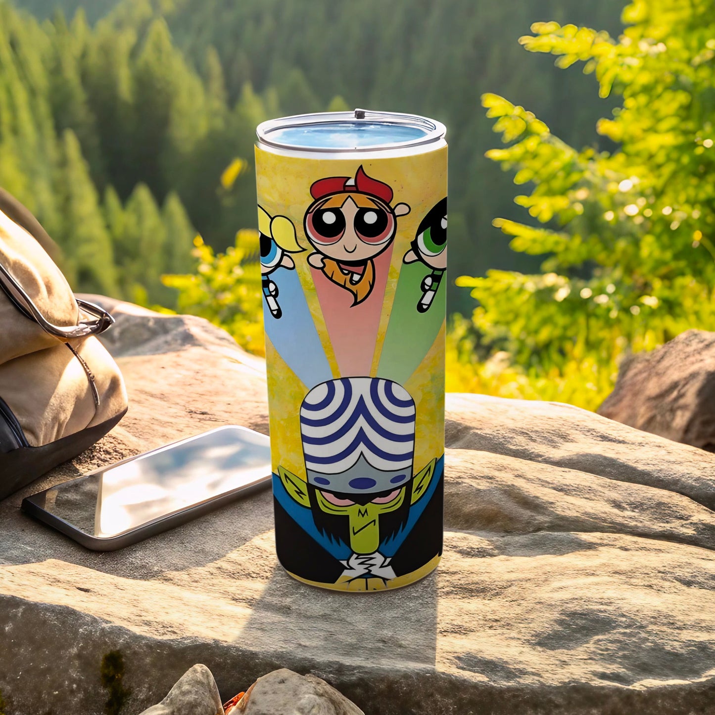 Vibrant Cartoon Heroes Insulated Tumbler for Any Drink