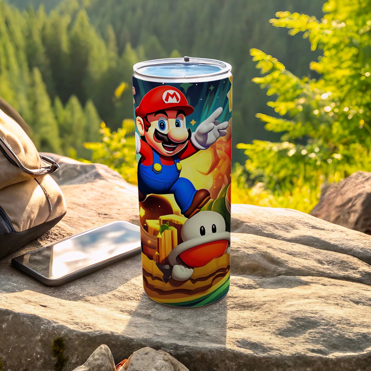 Colorful Mario Adventure Travel Tumbler Cup