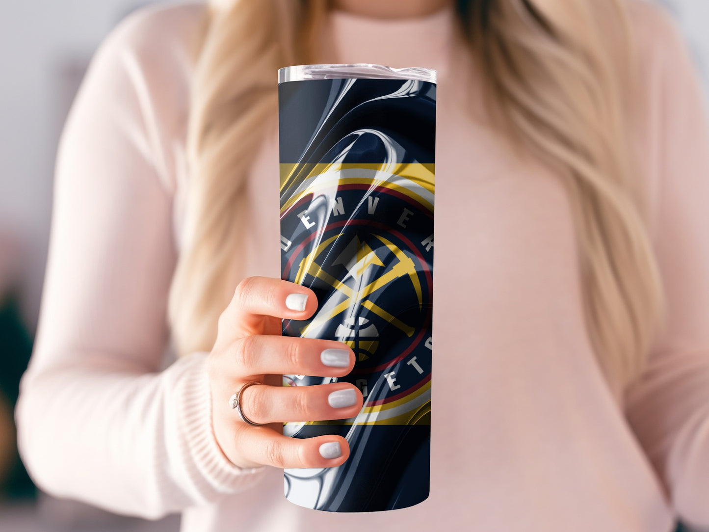 Denver Nuggets Team NBA Sport Design Liquid Effect Tumblers