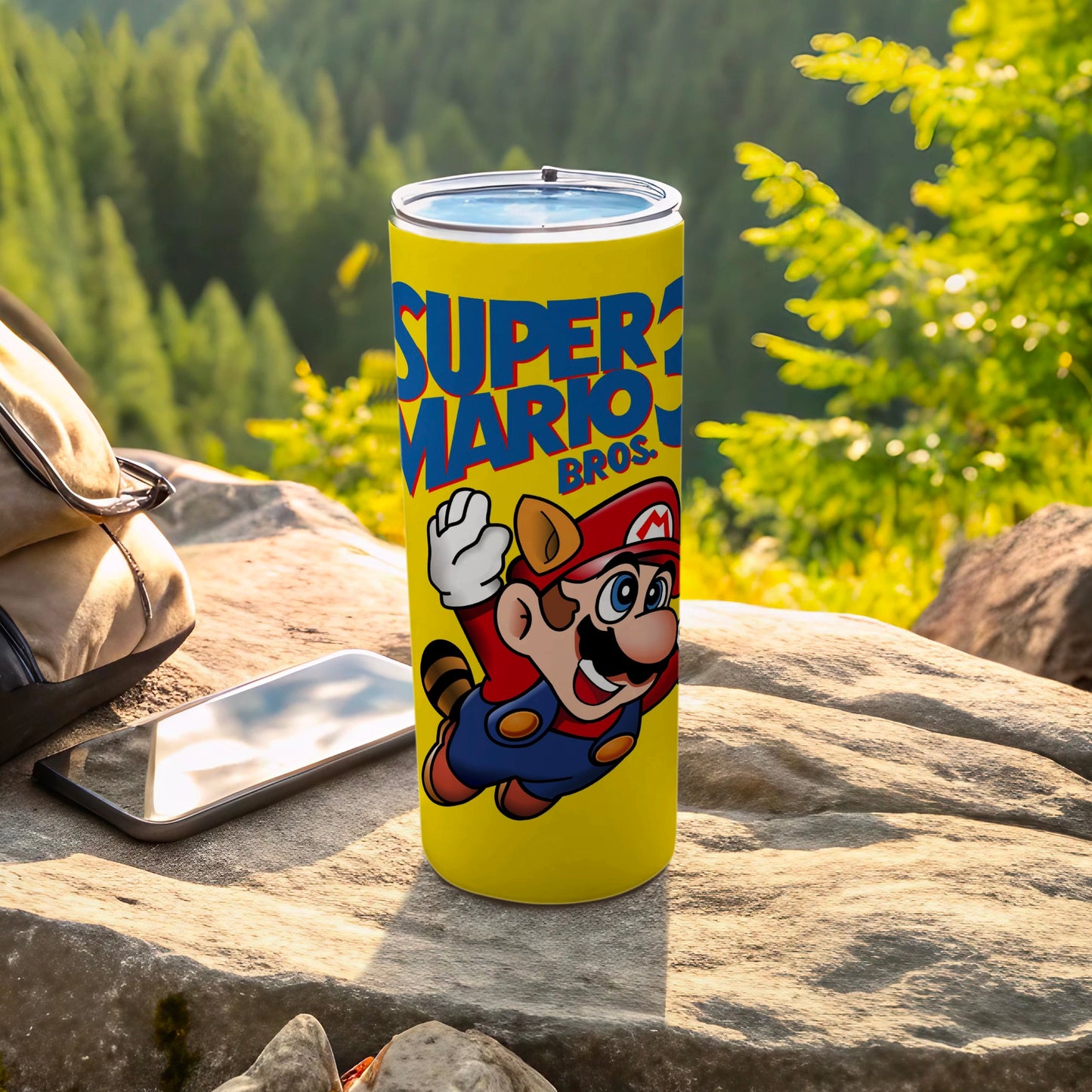 Super Mario Bros Tanooki Character Design Yellow Tumbler product type