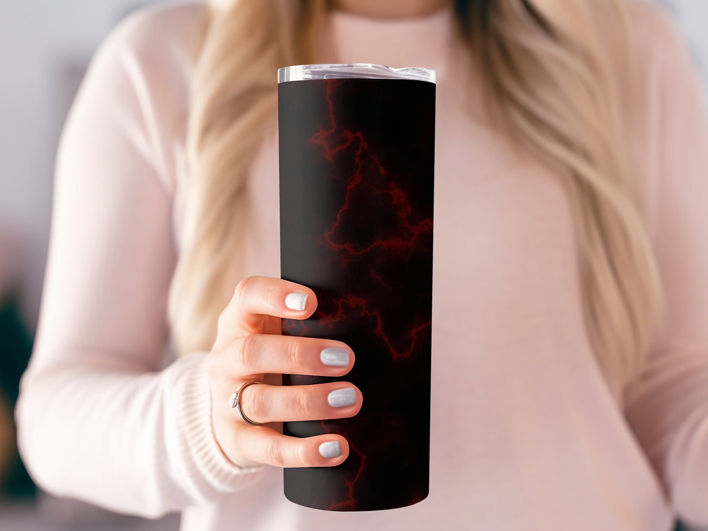 Red Veins on Dark Surface Style Graphic Tumblers