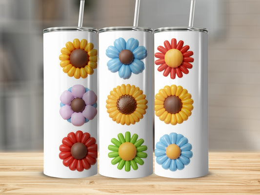 Vibrant 3D Flower Pattern Design product type