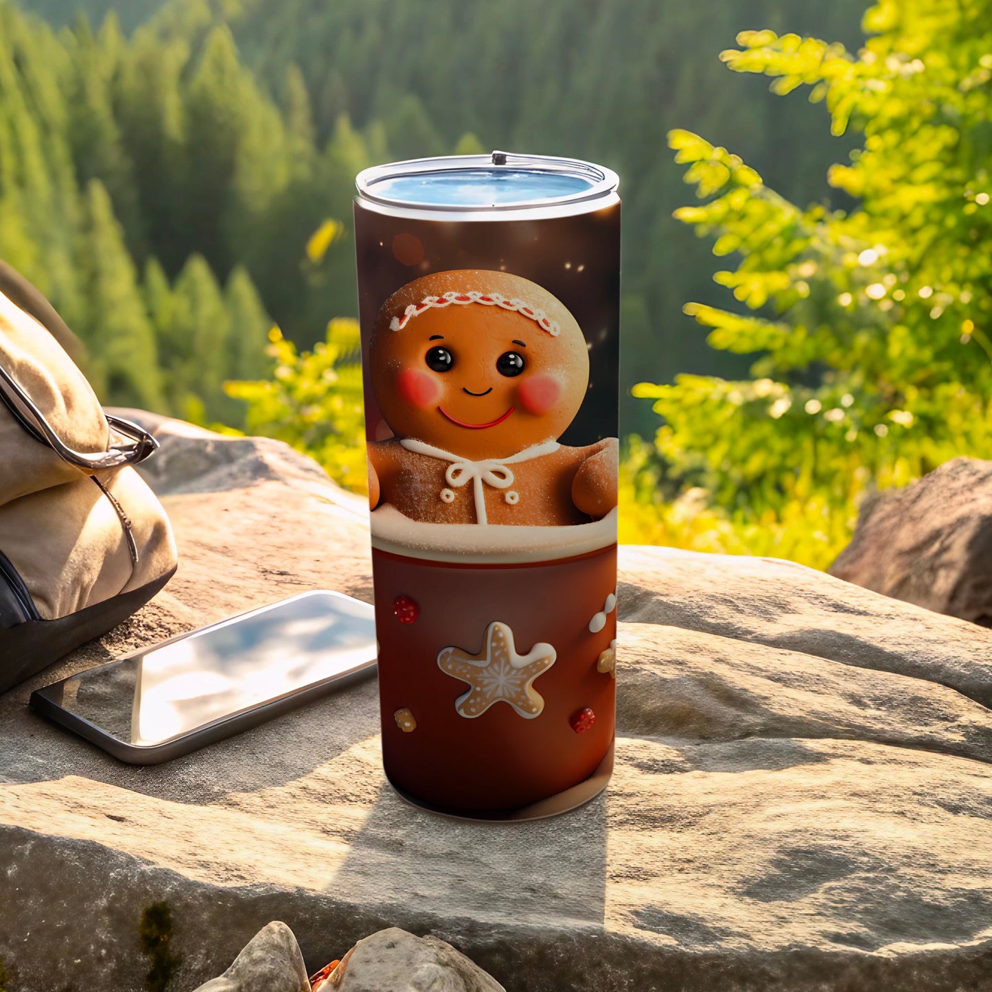 Gingerbread Man Insulated Tumbler for Hot and Cold Drinks