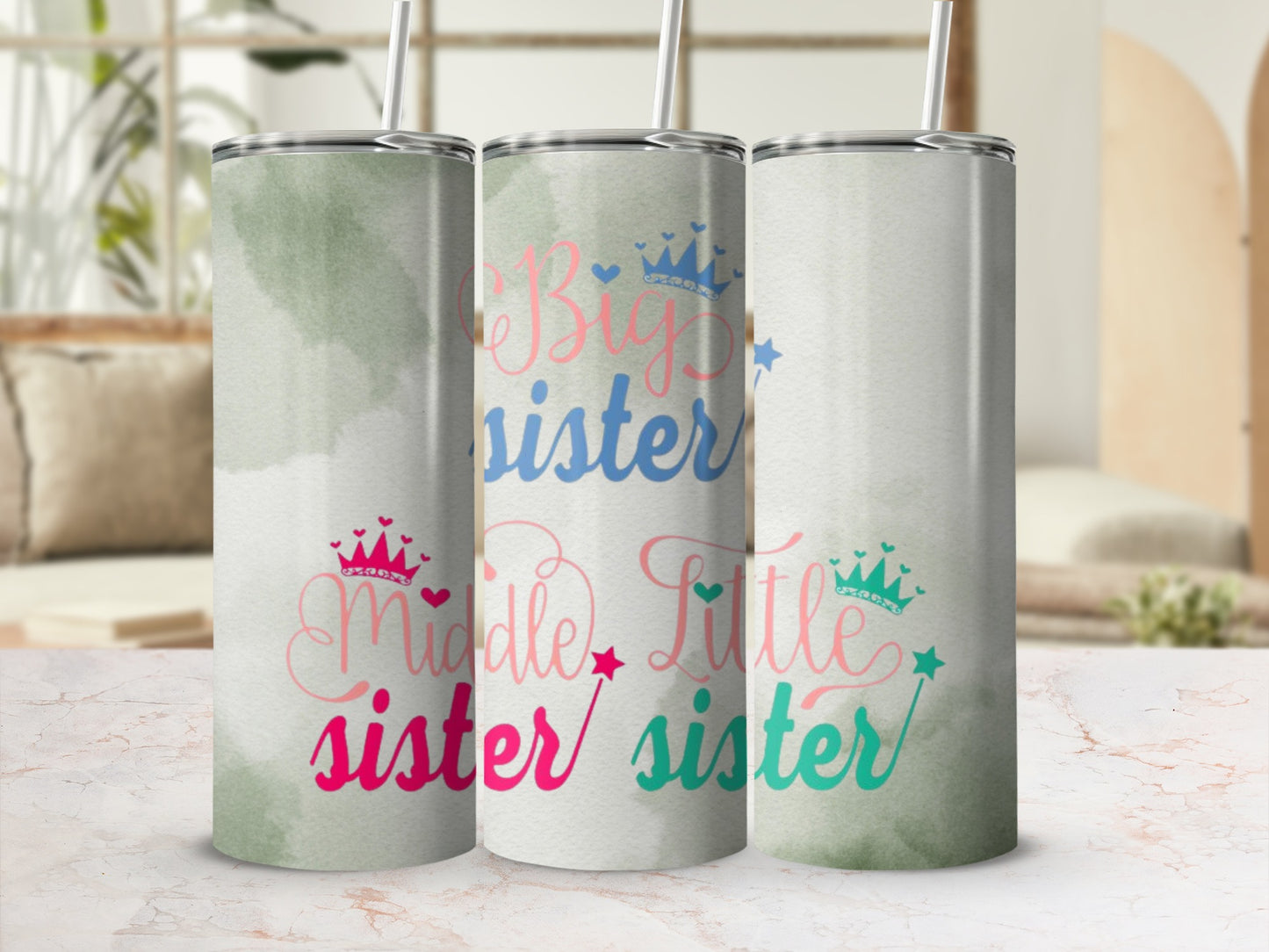 Big Sister Middle Sister Little Sister Tumblers