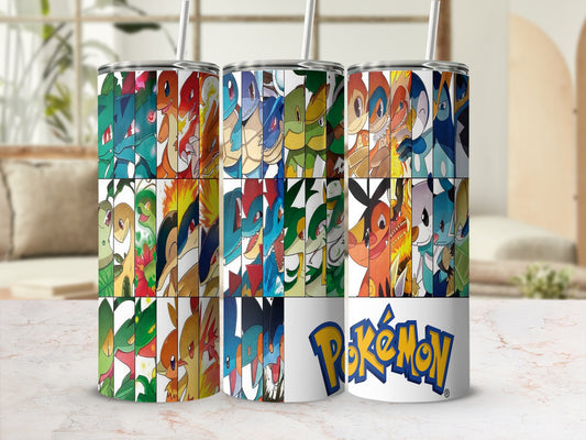 Colorful Pokémon Character Art Theme Drinkware