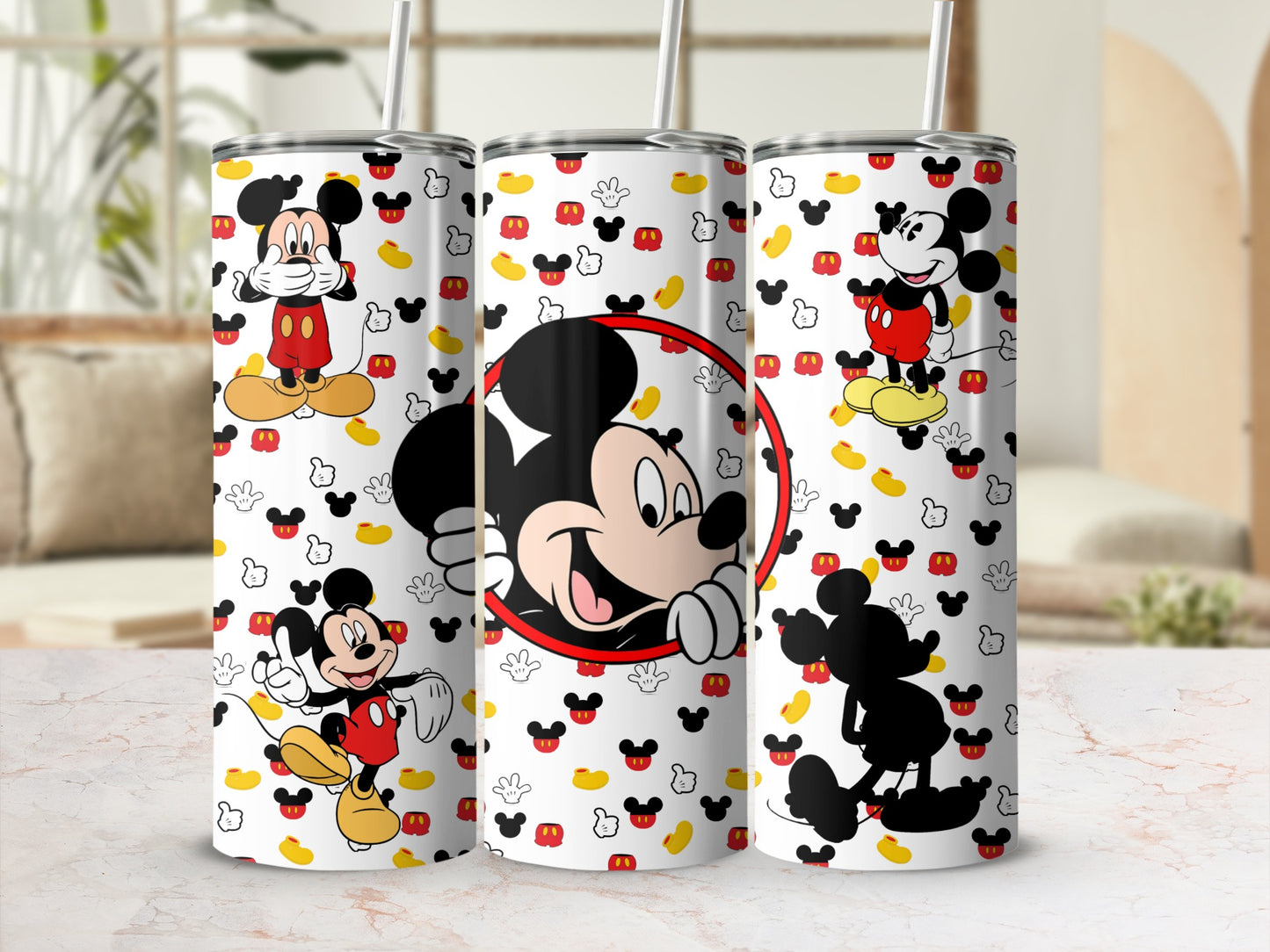 Cute Cartoon Mouse Design Tumbler Stylish Drinkware