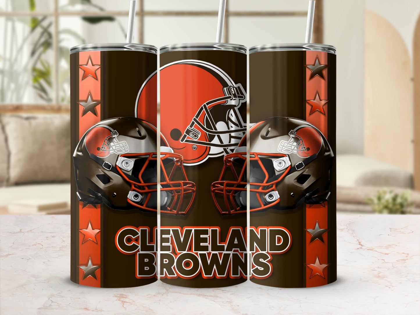 Cleveland Browns Helmets Team Logo Art Graphics Tumblers