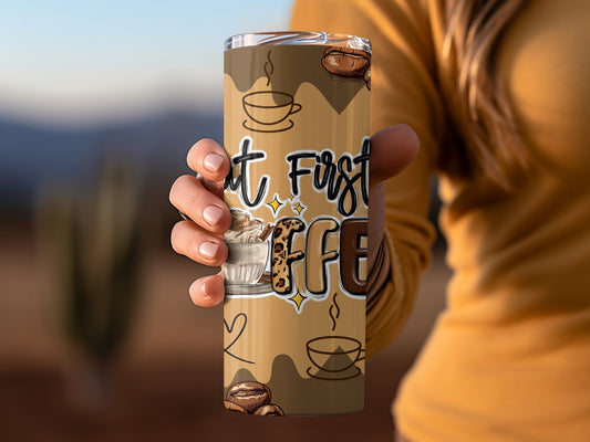 Start Your Day With Coffee Travel Mug Drink Tumbler