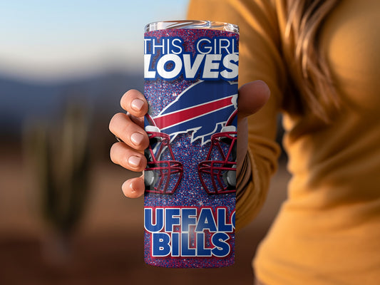 This Girl Loves Buffalo Bills Football Team Helmets Tumblers