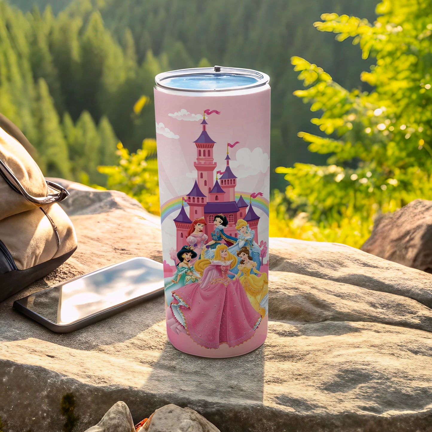 Princess Castle Illustration Travel Tumbler Cup