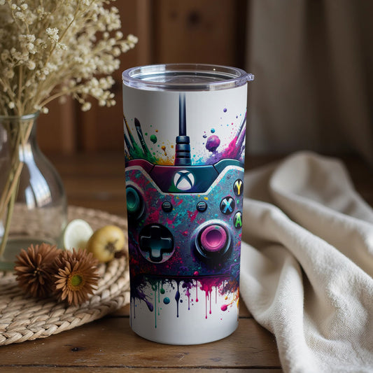 Colorful Gaming Controller Design Tumbler Cup