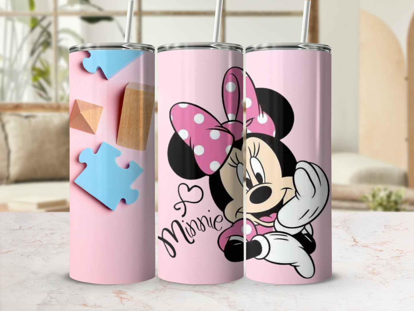 Minnie Mouse Pink Tumbler for Kids and Adults