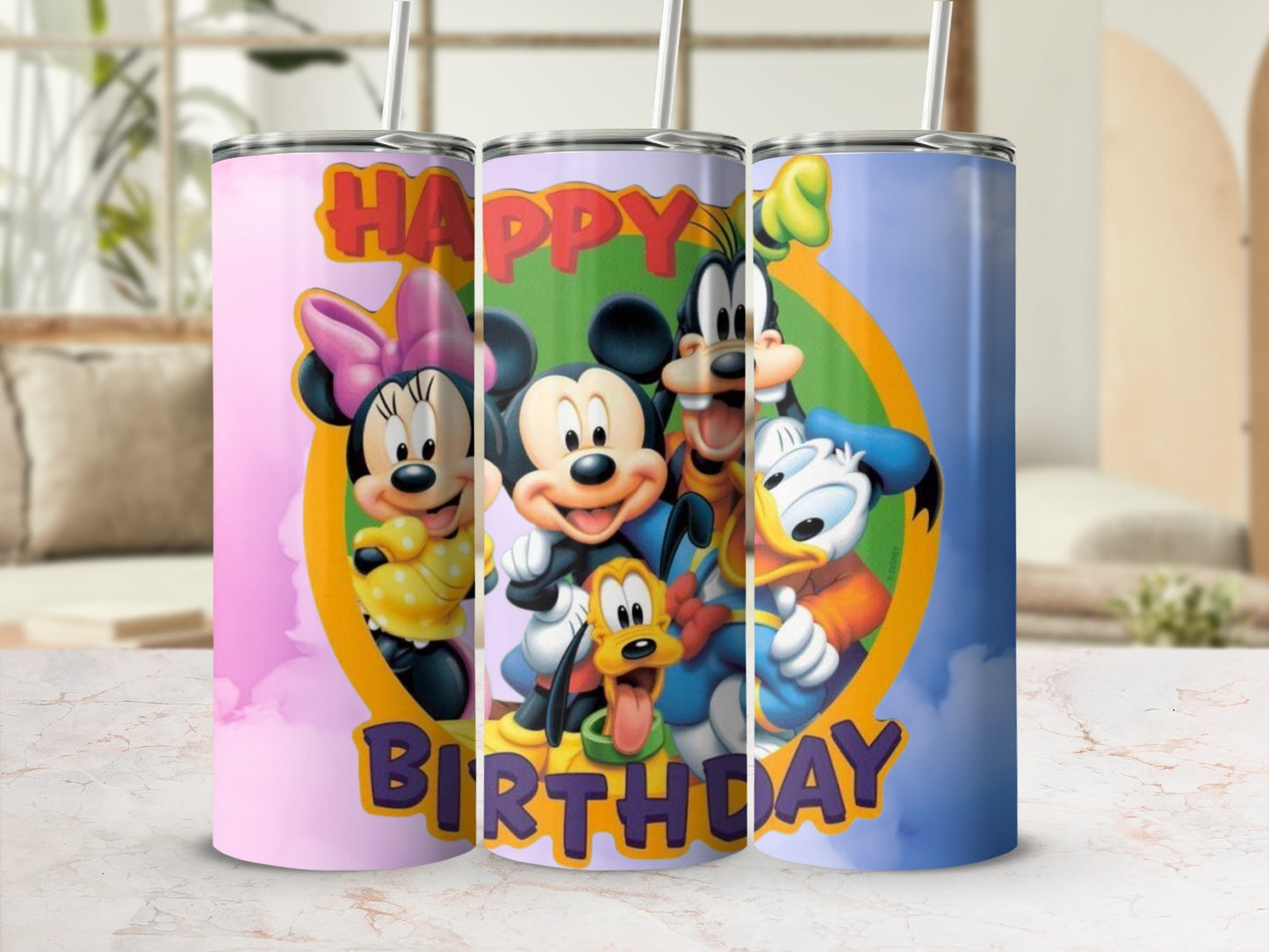 Happy Birthday Disney Characters Tumbler product