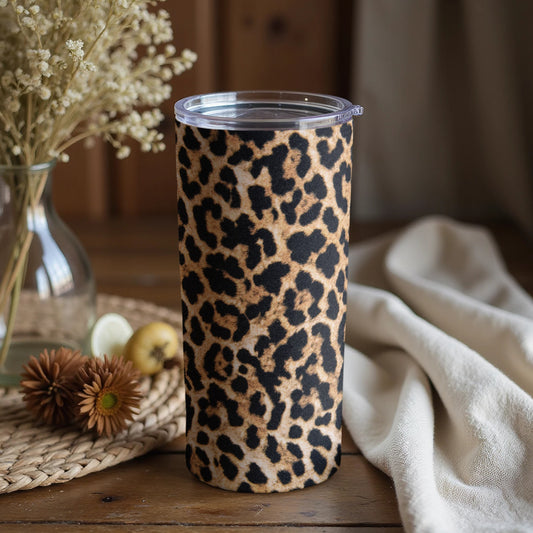 Stylish Leopard Print Insulated Tumbler Cup