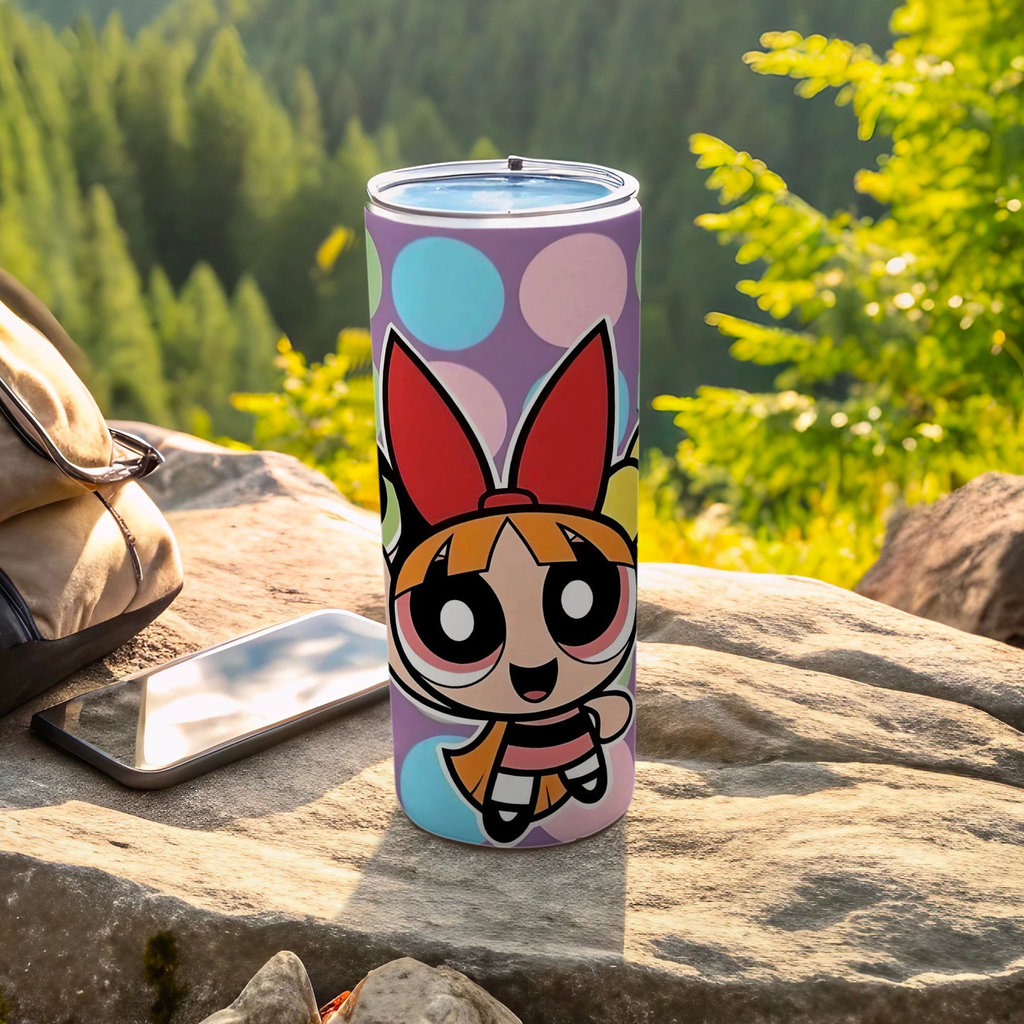 Colorful Polka Dots and Cartoon Character Tumbler Cup
